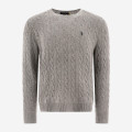 Polo Ralph Lauren embroidered cable-knit sweater