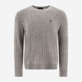 Polo Ralph Lauren embroidered cable-knit sweater