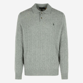 Polo Ralph Lauren embroidered cable-knit sweater