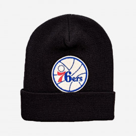 Mitchell & Ness NBA Chenille Logo Philadelphia Sixers Cuff Knit Beanie