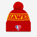 New Era NBA 2021 Draft Atlanta Hawks Pom Knit Beanie