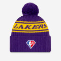 New Era NBA 2021 Draft Los Angeles Lakers Pom Knit Beanie