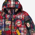 Polo Ralph Lauren Water-Repellent Plaid-Print Down Coat Mountain Guide Patchwork