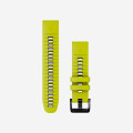 Bracelet Garmin QuickFit 22mm Silicone Jaune / Graphite
